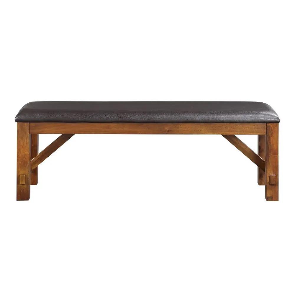 Apollo - Bench - Espresso Synthetic Leather & Walnut by Unique Piece Furniture