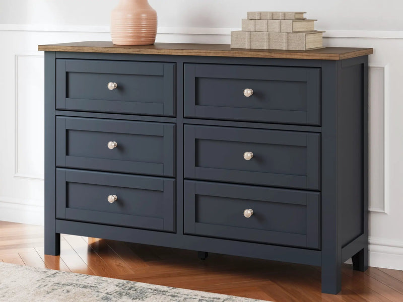 Landocken - Dresser - Brown / Blue by Unique Piece Furniture