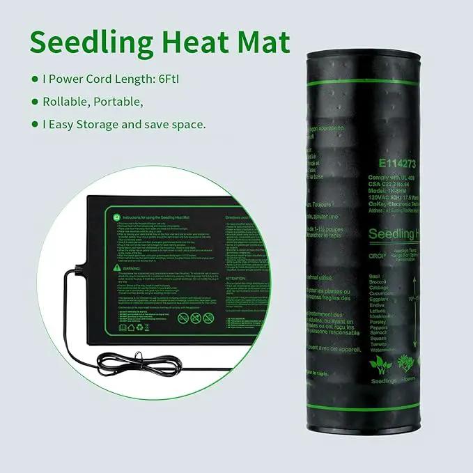 Upgrade 48"x20" Durable Waterproof Seedling Heat Mat with ETL Certified, Warm Hydroponic Heating Pad for Germination,Indoor Plant Gardening and Cutting, Brewing and Seed Starting Greenhouse by GreenHaven Gardens