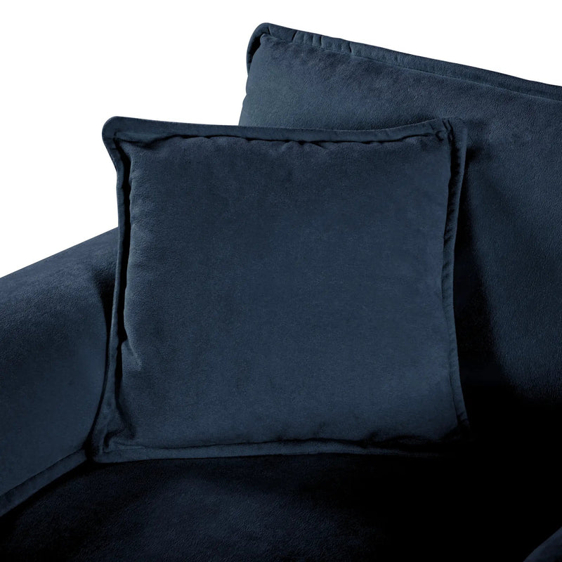 Modern Chenille Oversized Deep Seat Sectional Sofa by BLAKHOM