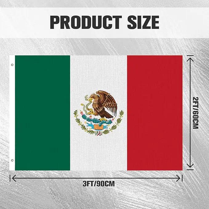 Mexico Mexican Michoacan Flag Garden Yard House 2x3 ft Flags Double Sided Print Banner Indoor Outdoor Party Home Decorations for Boat Dorm House Balcony by GreenHaven Gardens