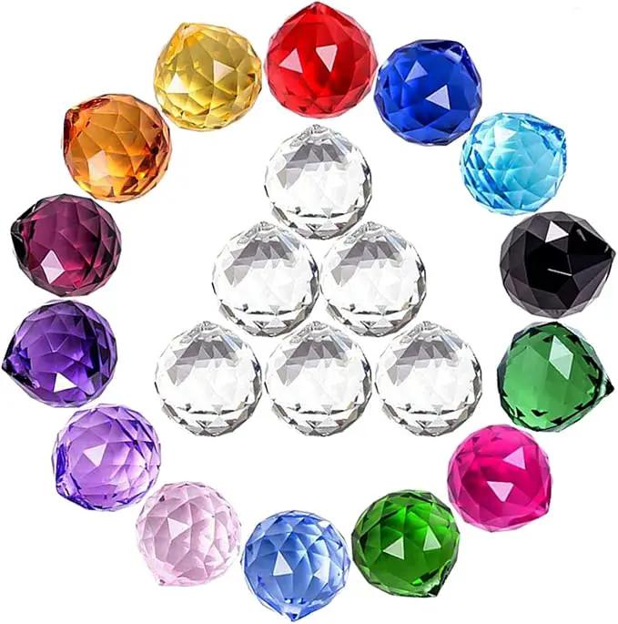 MerryNine 20Pack Crystal Ball 0.8"/20mm Prism Sun Shine Catcher Rainbow Pendants Maker, Hanging Crystals Prisms for Windows, for Feng Shui, for Gift (Multicolor) by GreenHaven Gardens