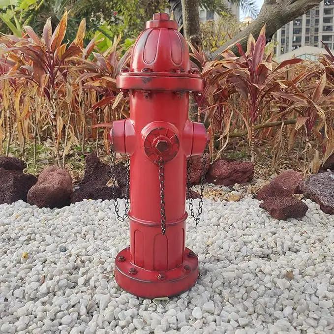 Fire Hydrant for Dogs to Pee On-16 Inches Red Puppy Pee Post Training Tool Resin Yard Garden Indoor Outdoor Statue by GreenHaven Gardens