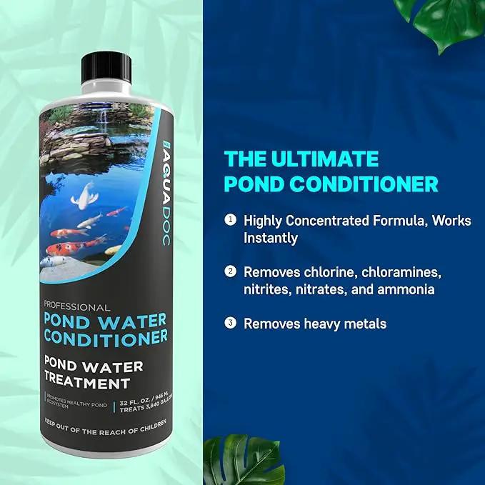 Fish Pond Water Conditioner - Convert tap Water to Fish-Friendly Pond Water - AquaDoc Pond Supplies by GreenHaven Gardens