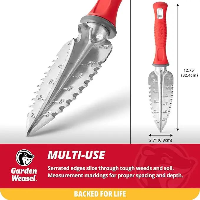 Garden Weasel Multi-Use Transplanter | Dig, Cultivate, Plant, Weed | Planting and Gardening Hand Digging Tool, Heavy Duty Trowel, Mini Gardening Shovel | 91360 by GreenHaven Gardens