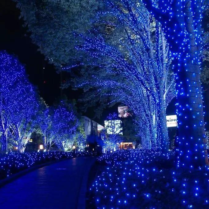 Toodour Solar Christmas Lights, 2 Packs Total 144ft 400 LED 8 Modes Solar String Lights, Waterproof Solar Outdoor Christmas Lights for Garden, Patio, Fence, Balcony, Christmas Tree Decor - Blue by GreenHaven Gardens
