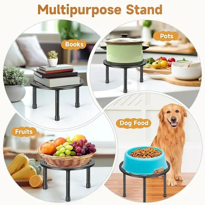 5 Pack Metal Plant Stand, Anti-Rust Iron Plant Stands for Indoor and Outdoor, Heavy Duty Flower Pot Stands for Multiple Plant, Black Potted Plant Holder for Garden Home (5 Pack Black) by GreenHaven Gardens