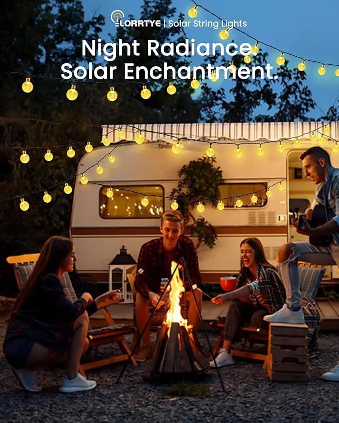 LORRYTE 2-Pack 64FT 100 LED Crystal Globe Solar String Lights Outdoor, Waterproof Solar Lights for Outside, 8 Lighting Modes Patio Decor for Garden Yard Porch Wedding Party(Warm White) by GreenHaven Gardens
