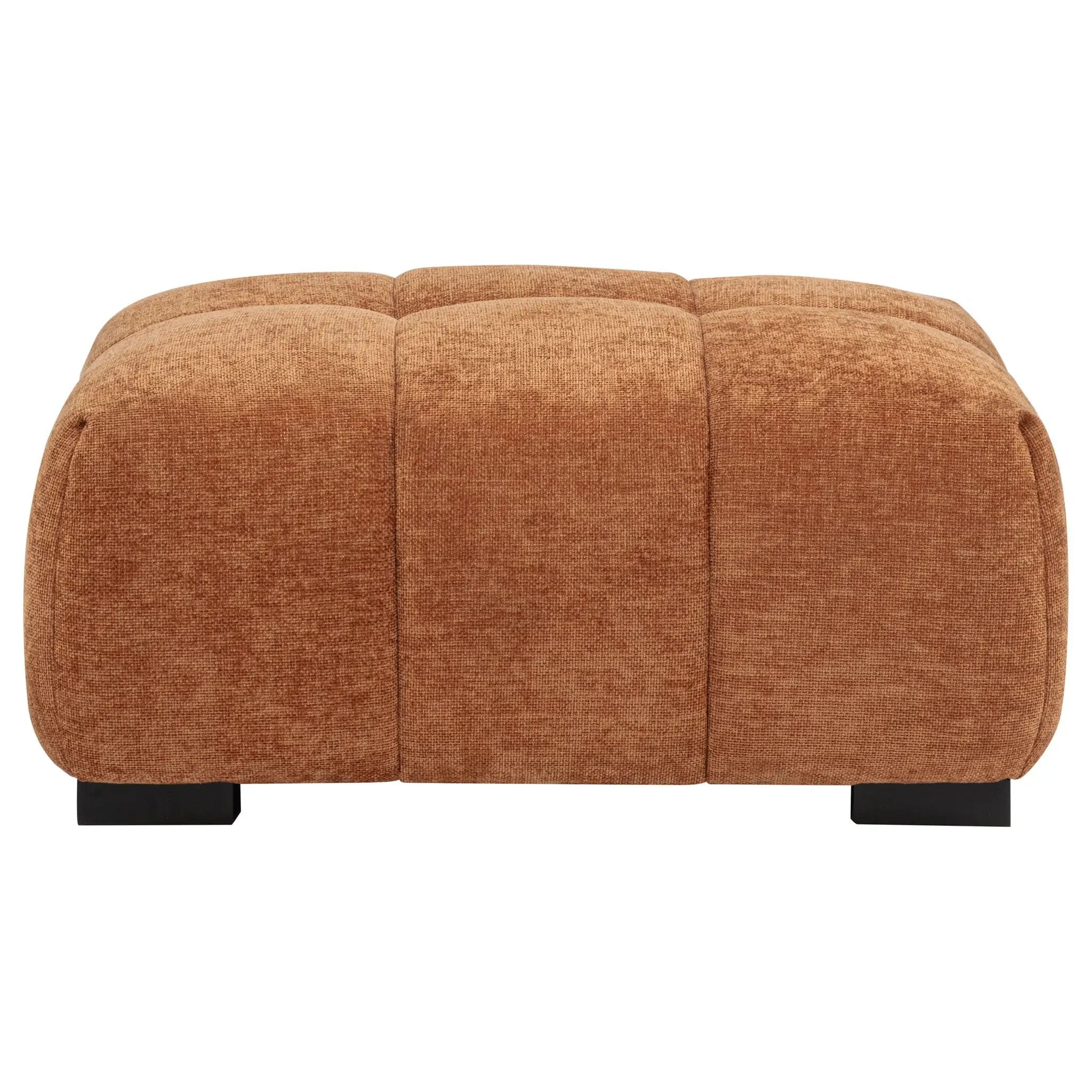 Octavia Upholstered Rectangular Ottoman Orange by Unique Piece Furniture