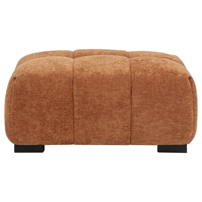 Octavia Upholstered Rectangular Ottoman Orange by Unique Piece Furniture
