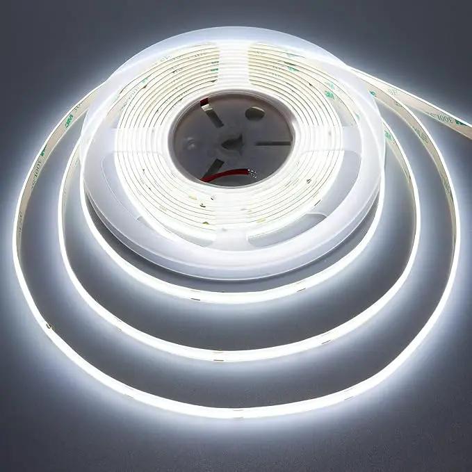 24V COB LED Strip Light Cool White 6000K 5M/16.4ft 2400LEDs Waterproof IP65 Uniform Glow CRI 93+ Flexible LED Tape Lights for DIY Cabinet Bedroom Kitchen Home Decor(No Power Supply) by GreenHaven Gardens