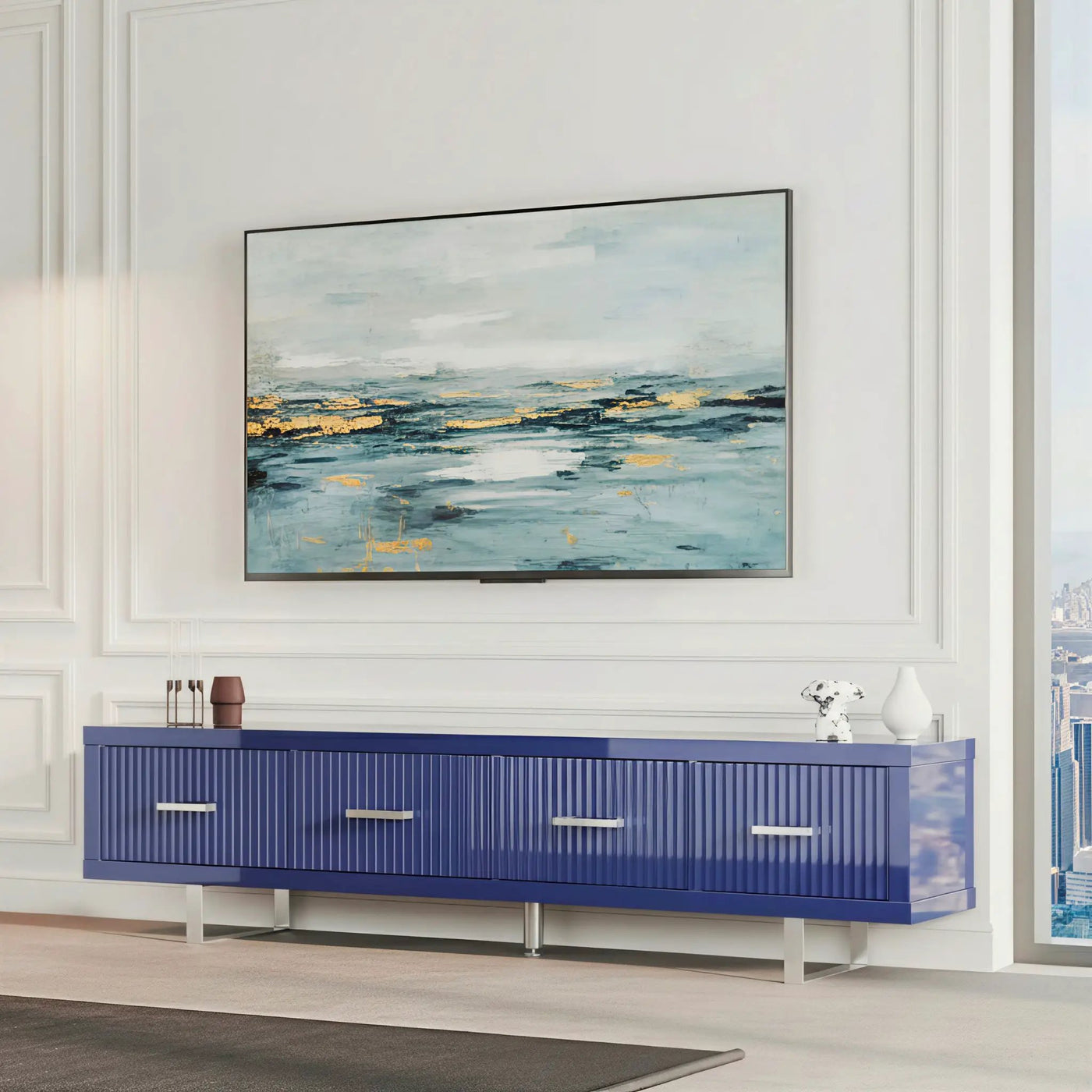 TV Stand With Slatted Drawers by HouseOfZazla