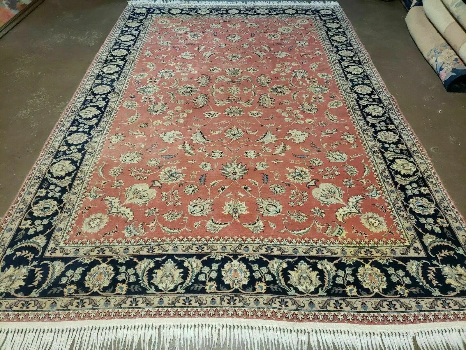 6' X 9' Vintage Fine Oriental Floral Handmade Wool Rug Vegetable Dyes Red Nice by Jewel Rugs