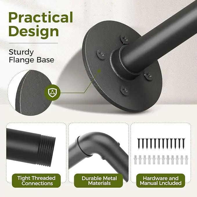 Bamworld Plant Hanger Indoor 70in Hanging Planters Rod Hanging Plant Holder for Window Plant Shelves Metal Rod，Pots Not Included by GreenHaven Gardens