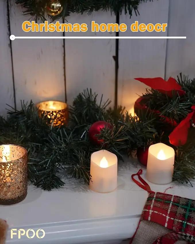 12 PCS Rechargeable Candles Flameless Tea Lights with Remote, USB LED Tealights with Timer Flickering Fake Candle, Votive Tea Light for Halloween, Holiday, Christmas, Party, Home Decorations by GreenHaven Gardens