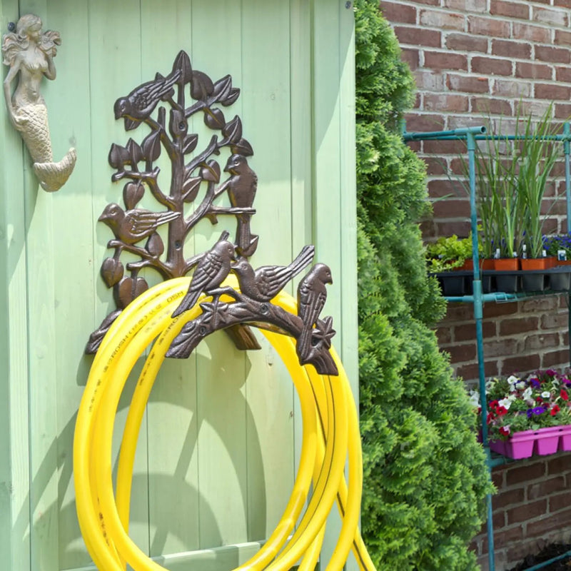 Sungmor Heavy Duty Cast Iron Hose Holder,Garden & Yard Decorative Birds Wall Mounted Hose Butler,Water Pipe Holds,Rack,Hanger,Antique Wall Decorations by GreenHaven Gardens