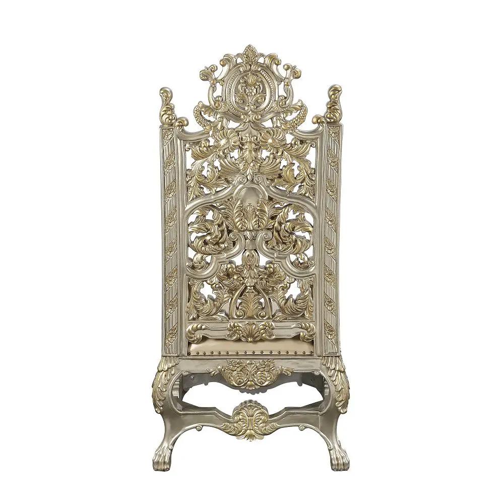 Danae - Side Chair (Set of 2) - Synthetic Leather , Champagne & Gold by Unique Piece Furniture