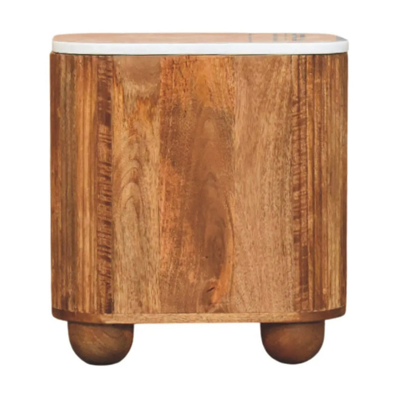 Artisan Furniture Solid Wood Aurora Marble Nightstand by HouseOfZazla