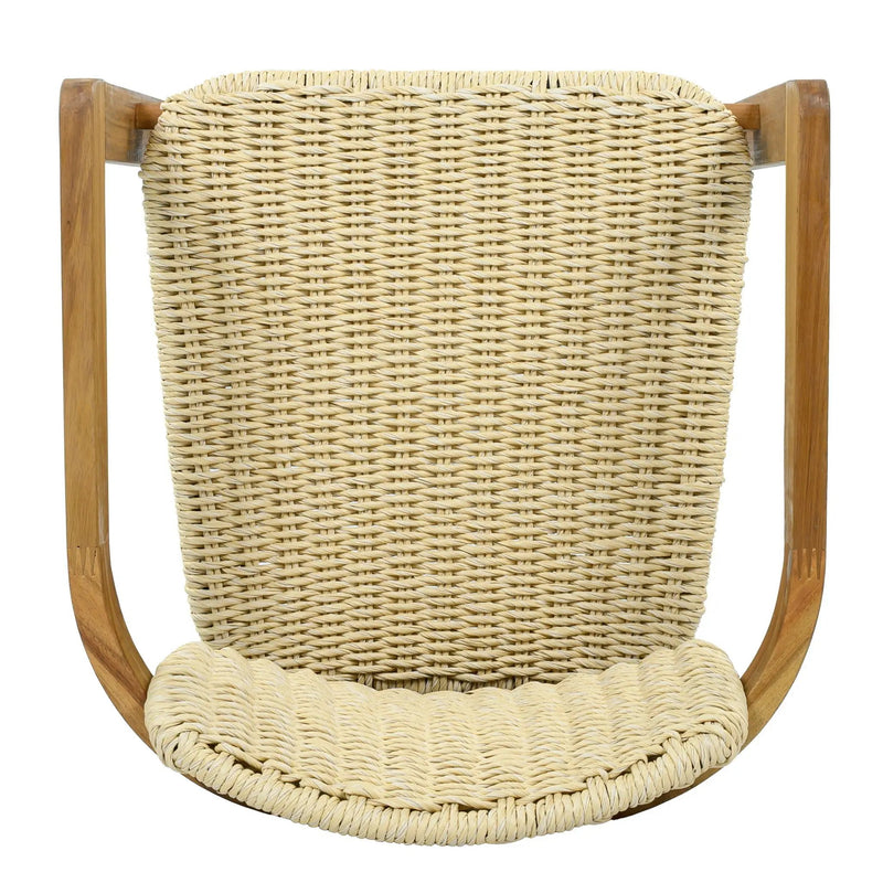 Outdoor Accent Armchairs For Patio (Set of 2) - Natural / Teak by HouseOfZazla
