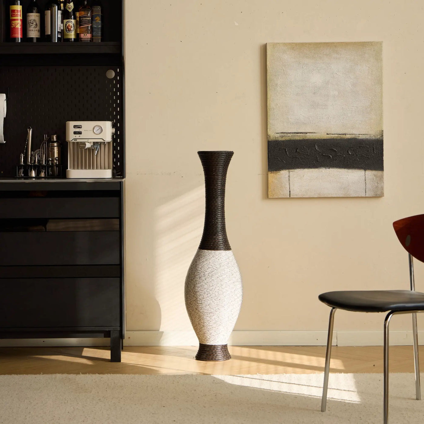 Tall Designer Floor Vase With Elegant 2 Tone by HouseOfZazla