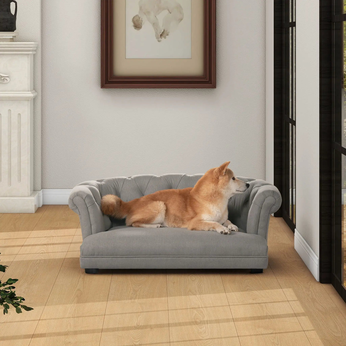 Kiki - Chesterfield Dog Sofa Bed Medium by HouseOfZazla