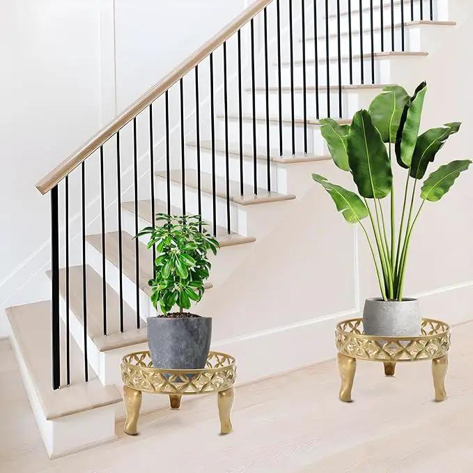 2 Pack Plant Stand, Anti-Rust Planter Stands for Indoor Plants, Metal Plant Stands Outdoor, Round Flower Pot Stands for Multiple Plants, Display Shelves Potted Plant Holders for Garden Patio by GreenHaven Gardens