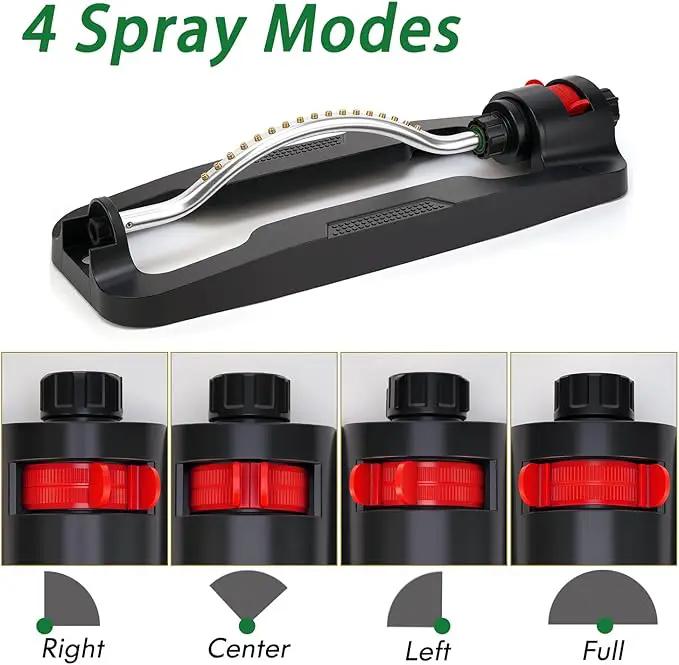 Lawn Sprinkler,Garden Oscillating Sprinkler,17 Brass Nozzles,Heavy Weight Thick and Sturdy Plastics Base with Metal Blocks,Up to 3600 Square Feet,Stable and Durable. by GreenHaven Gardens