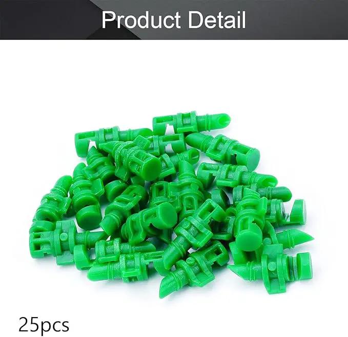 MroMax 25Pcs 180 Degree Micro Sprayer Automizing Sprinkler Nozzle Hydroponic Aeroponic Misters Fan Jet for Miniature Garden Lawn Plant Irrigation System Green by GreenHaven Gardens