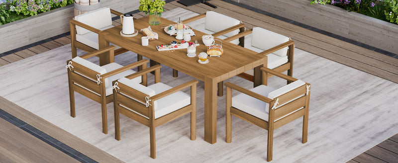TREXM 7-Piece Patio Dining Table Set for 6 by HouseOfZazla