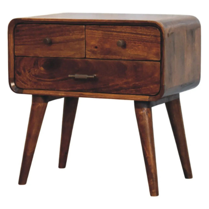 Avora - 3 Drawer Nightstand - Brown by Unique Piece Furniture