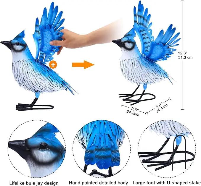 Nacome Blue Jay for Yard Art Statues: Garden Sculptures & Statues Clearance Lawn Decor for Patio Balcony Front - Gifts for Mom Grandma by GreenHaven Gardens