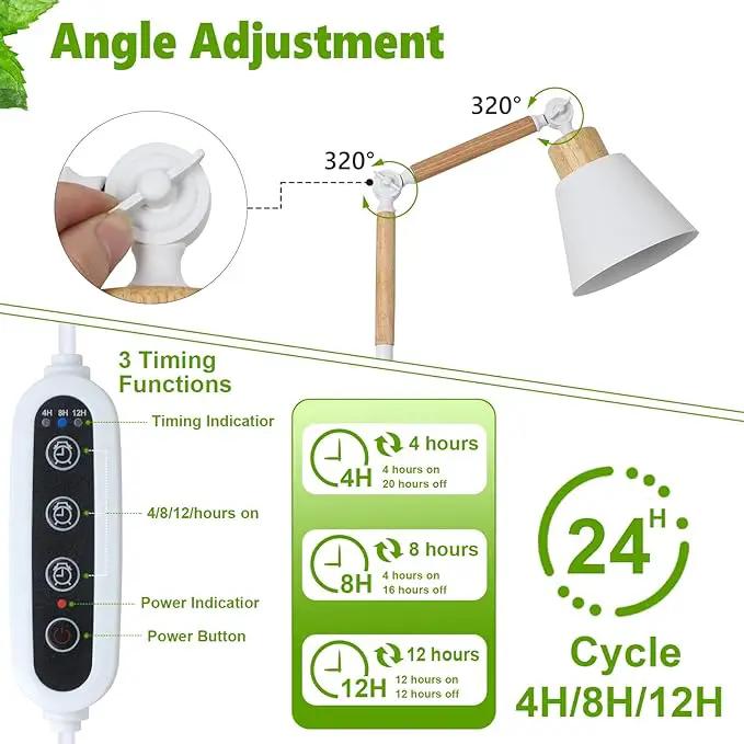 HMVPL Grow Lights for Indoor Plants Full Spectrum, Plant Lights for Indoor Growing with 20W COB Grow Light Blub, 4/8/12H Timer, Standing Tall Grow Lamp for Middle Large Plants(75'', Height Adjustable) by GreenHaven Gardens