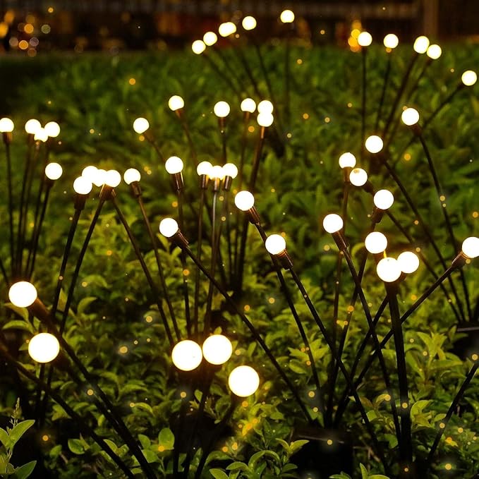 Solar Outdoor Decor - 4 Pack 40 LED Lights, Waterproof, Warm White (4 pack-40 LEDs) by GreenHaven Gardens