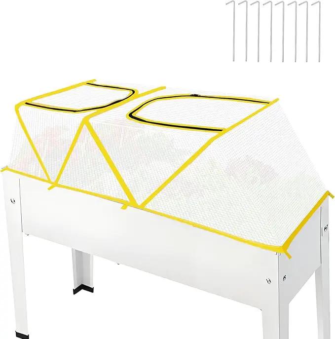 47.2" *14.6" *13.4" Foldable Garden Row Accelerator Plants Cover for Raised Garden Bed, Mini Greenhouse Cover with Two Air Hole and Breathable Mesh, Frost Cover for plant Vegetable Seedling Protector by GreenHaven Gardens