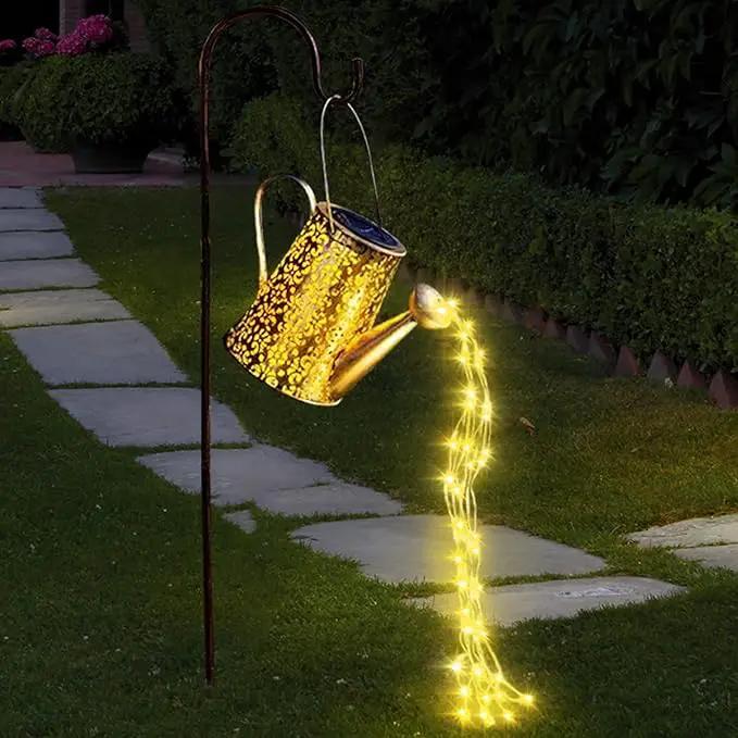 Solar Watering Can Lights Hanging Kettle Lantern Light - Waterproof Garden Decor Metal Retro Lamp for Outdoor Table Patio Lawn Yard Pathway with Hook by GreenHaven Gardens