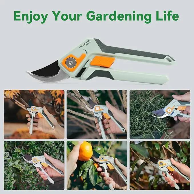 PrunePro Pruning Shears for Gardening Professional Bypass Hand Pruner Up to 1 Inch Cut Capacity Sharp Stainless Steel Blade Garden Scissors Plant Flower Garden Clipper 1 Pack by GreenHaven Gardens