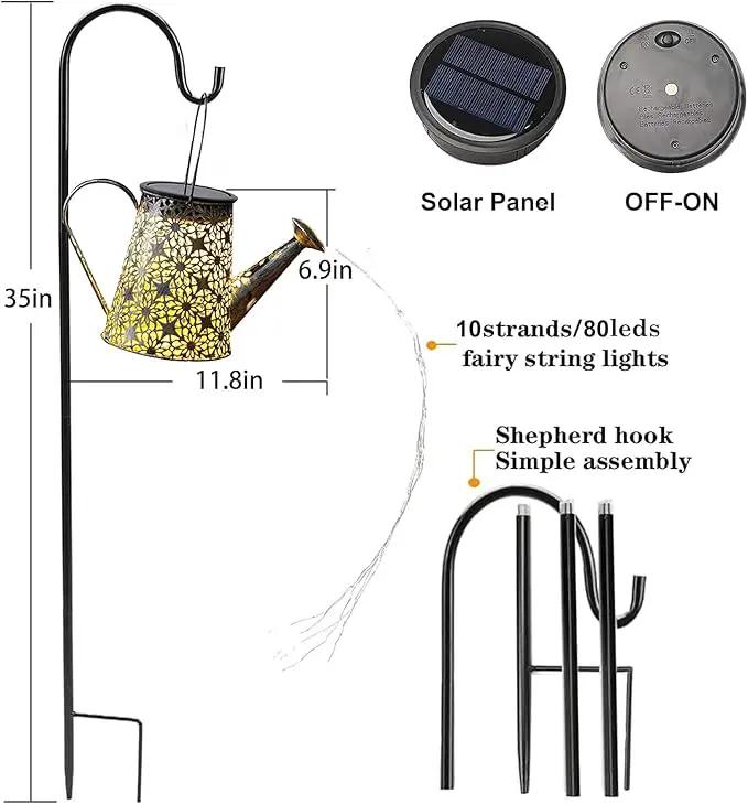 VOOKRY Solar Watering Can Lights, 2 Pack Large Hanging Solar Lights Outdoor Waterproof Garden Decor Outside for Patio Yard Porch Lawn Landscape Gardening Gifts for Mom Women Grandma Birthday by GreenHaven Gardens