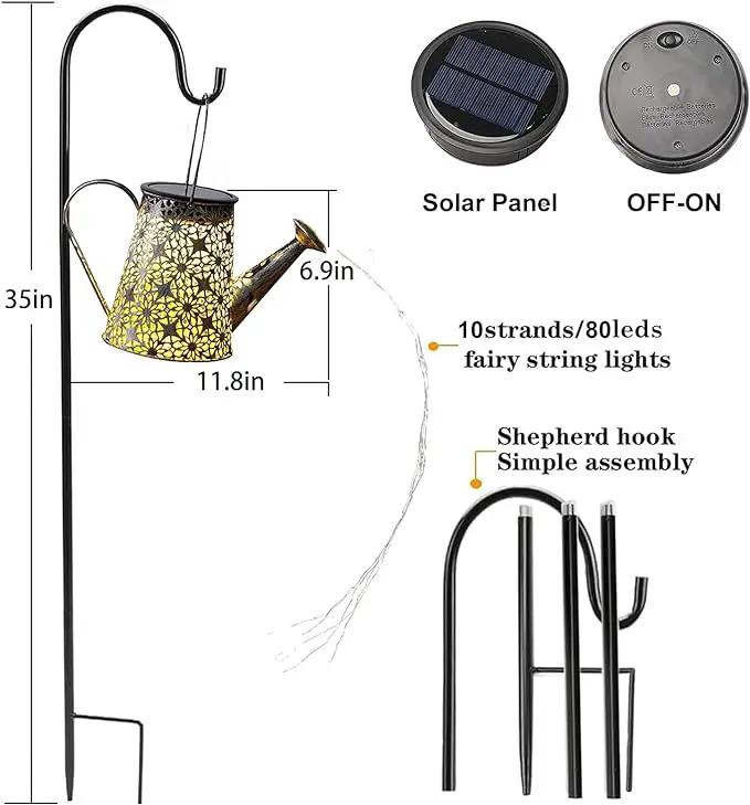 VOOKRY Solar Watering Can Lights, Large Hanging Solar Lights Outdoor Decorative Garden Decor Waterproof for Outside Patio Yard Porch Lawn Landscape Birthday Gifts for Women Mom Grandma(Blue) by GreenHaven Gardens