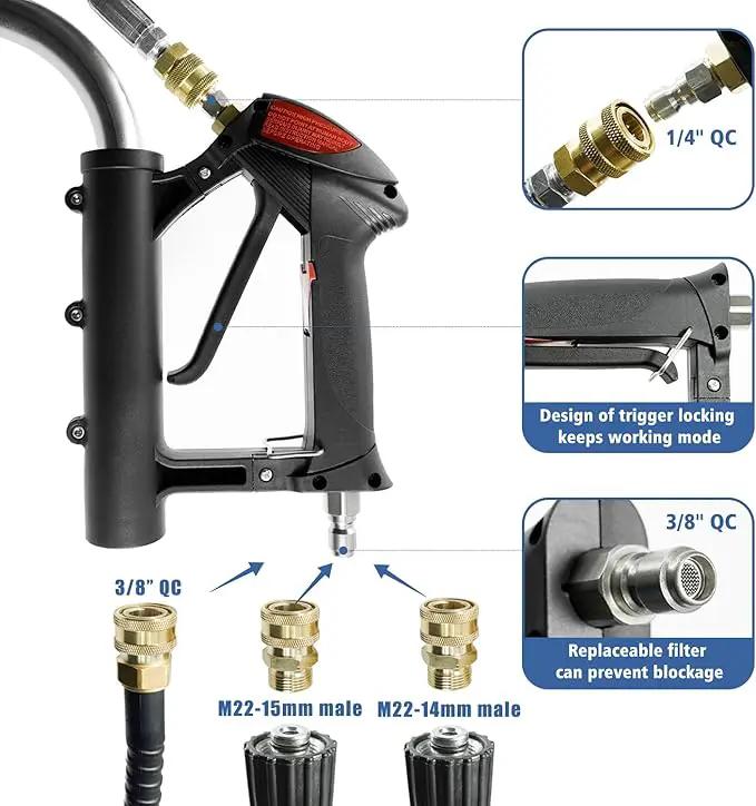 JANZ 30'' Pressure Washer Surface Cleaner with 4 Wheels,Dual Handle,Stainless Steel Housing, 2 Hose Adapters and 4 Replacement Nozzle Cores,Ideal for Driveways, Sidewalks,Patios,Decks Cleaning by GreenHaven Gardens