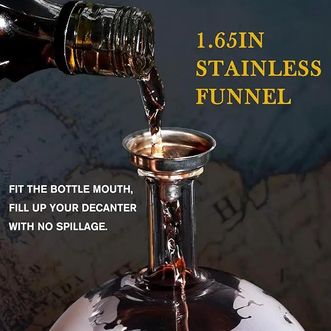 PONPUR Whiskey Globe Decanter, Gifts for Men Dad Father's Day, Anniversary Birthday Gift for Him Husband Boyfriend Grandpa, Unique Housewarming Presents Whisky Bourbon Decanter, 1000ml by GreenHaven Gardens