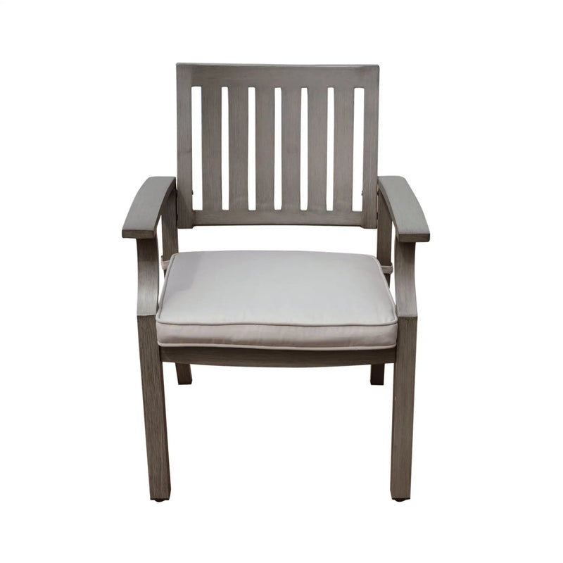 Outdoor Modern Aluminum Dining Chair with Cushion (Set of 2) by HouseOfZazla