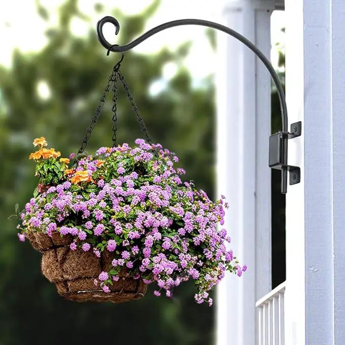 Qiang Ni Swivel Plant Hanger Bracket: Bird Feeder Hanger for Outdoor Wall Mount (12 - A, 12 Inch) by GreenHaven Gardens