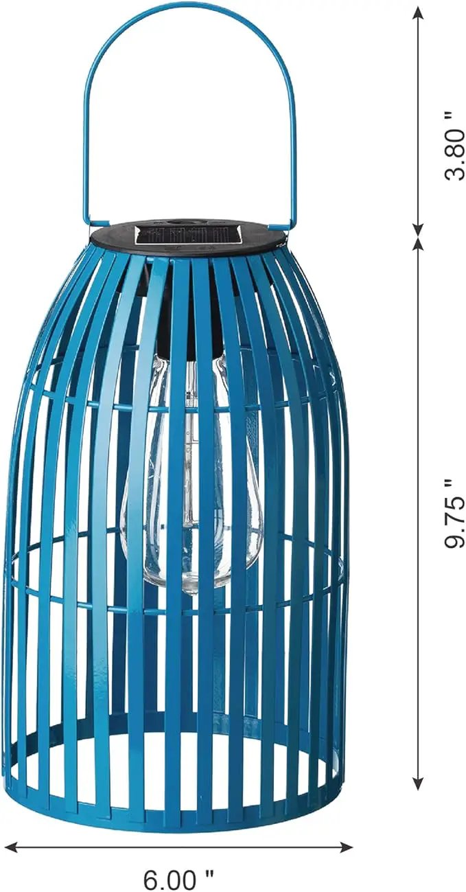 Solar Lantern Outdoor Waterproof Hanging Metal Birdcage Shaped Lantern Decorative Solar Light for Garden Yard Patio Porch by GreenHaven Gardens