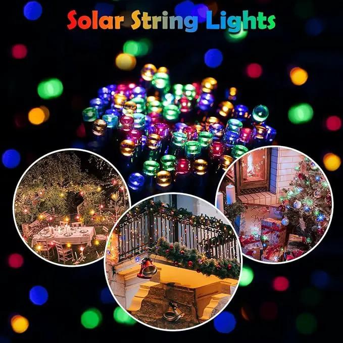 Solar Christmas Lights Outdoor Waterproof, 400 LED 137FT Solar Powered LED String Lights Green Wire with 19 Modes Waterproof Fairy Lights for Bedroom Patio Garden Tree Party Yard Decoration by GreenHaven Gardens