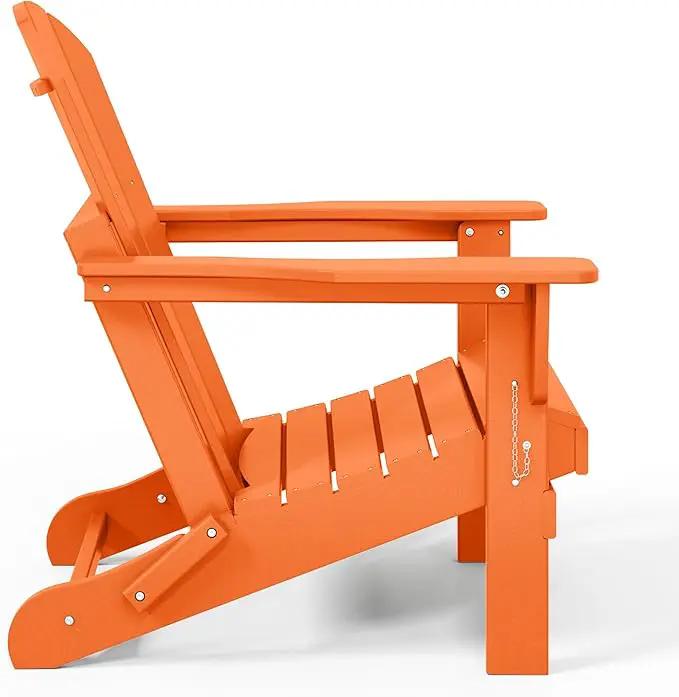 Westin Outdoors Laguna WO Home Outdoor Adirondack Folding Chair Lounger Seat Traditional Retro Home Furniture for Beach, Balcony, Backyard, Lawn, Patio, Pool, Deck, Garden (Orange) by GreenHaven Gardens