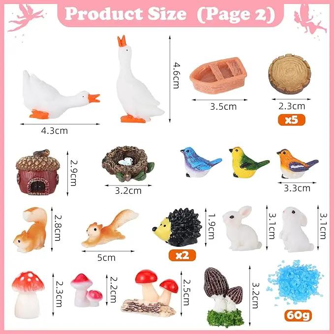 93 Pcs Fairy Garden House Resin Accessories Fairy Elves Kit Miniature Fairy Figurines Ornaments Fairy Animals Decor Outdoor for DIY Dollhouse by GreenHaven Gardens