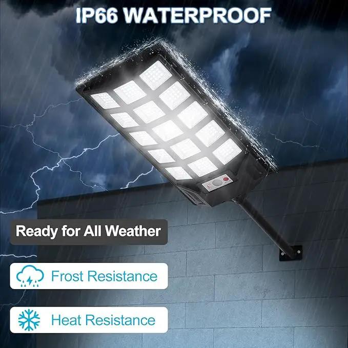 Solar Lights Outdoor,IP66 Waterproof Solar Street Lights with Motion Sensor & Remote,6500K Dusk to Dawn Street Lamps for Parking Lot/Yard/Garden(2 Pack) by GreenHaven Gardens