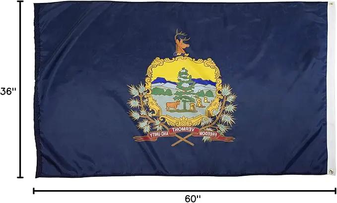 FlagSource Vermont Nylon State Flag, Made in the USA, 3x5' by GreenHaven Gardens