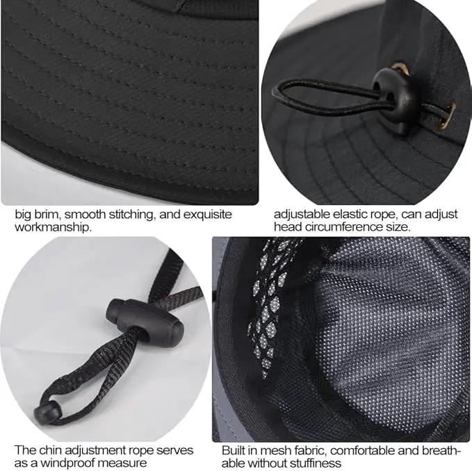 Fishing Hat, UPF50+ Wide Brim Sun Hat for Men Women, UV Protection Hiking Beach Bucket Hats Summer Safari Hat by GreenHaven Gardens