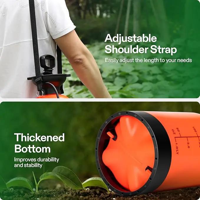 VIVOSUN 1.85-Gallon Pump Pressure Sprayer, Pressurized Lawn & Garden Water Spray Bottle with Adjustable Shoulder Strap, for Spraying Plants, Garden Watering and Household Cleaning by GreenHaven Gardens